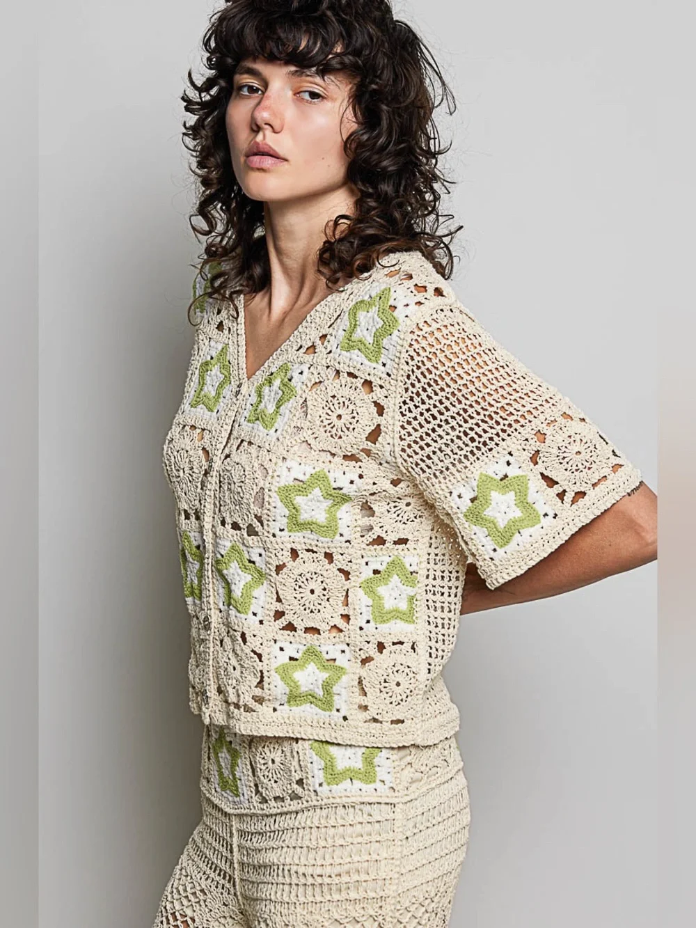 POL “ Seaglass Star “ Matching Crochet Beach Resort Set | Sage